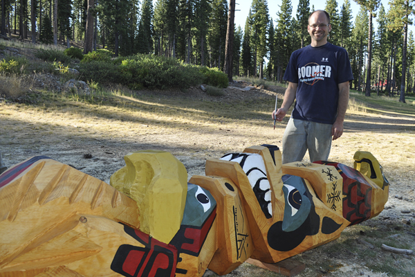 Erik Rinkleff Carving the Totem Pole