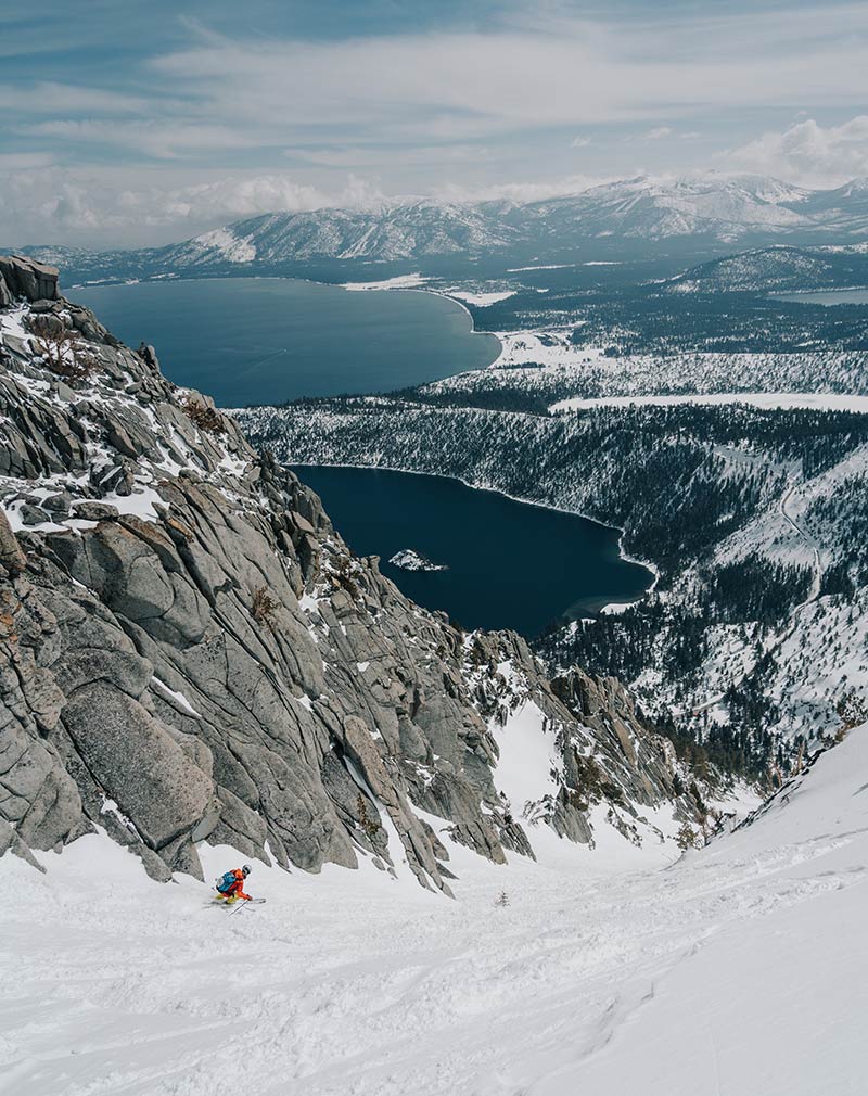 Emerald Bay Lake Tahoe skiing