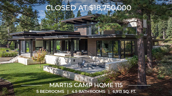 Martis Camp Record home sales Home 115 Truckee Ca
