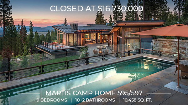 Martis Camp Record home sales Home 595-597 Truckee Ca